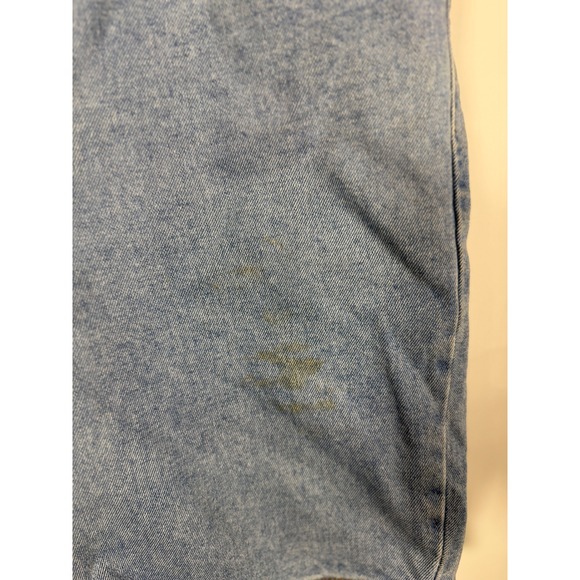 Levis 505 Regular Fit Denim Shorts Mens 33 Light Wash Blue Cotton Zip Fly FLAWS - Picture 4 of 12